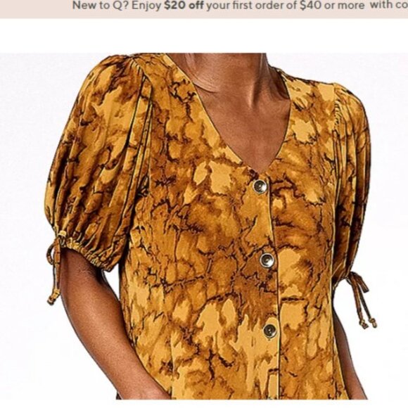 Susan Graver Regular Liquid Knit Elbow Sleeve Midi Dress Caramel S A607358 - Picture 2 of 2